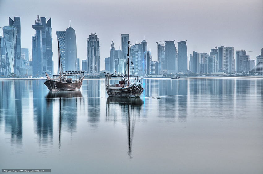 Doha, Qatar, city, Doha Skyline HD wallpaper