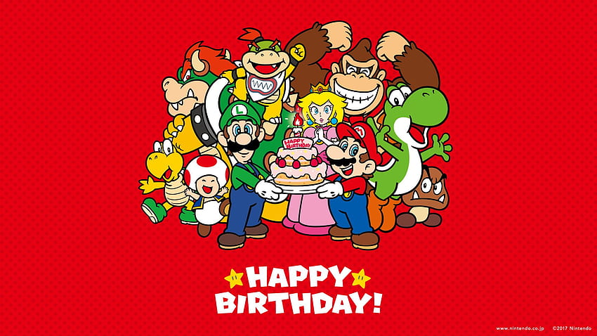Nintendo เปิดตัว Super Mario Happy Birtay, Excited วอลล์เปเปอร์ HD