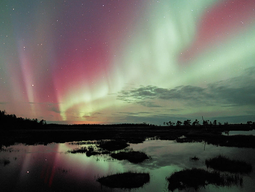 Aurora boreale., Finlandia, Lapponia, nord, aurora boreale Sfondo HD