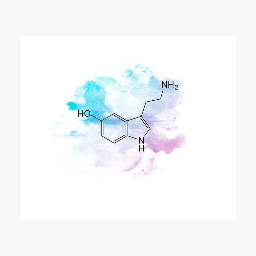 Angst - Serotonin-Aquarell-Design-Poster HD-Handy-Hintergrundbild