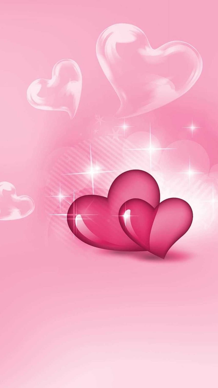 Miłość, opieka, różowa karta Tapeta na telefon HD