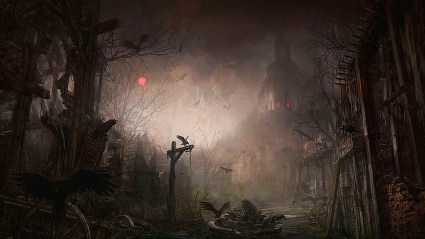 Gothic Town HD-Hintergrundbild