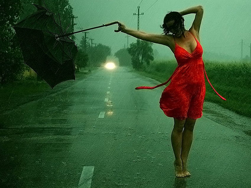 Girl dancing in rain HD wallpapers | Pxfuel