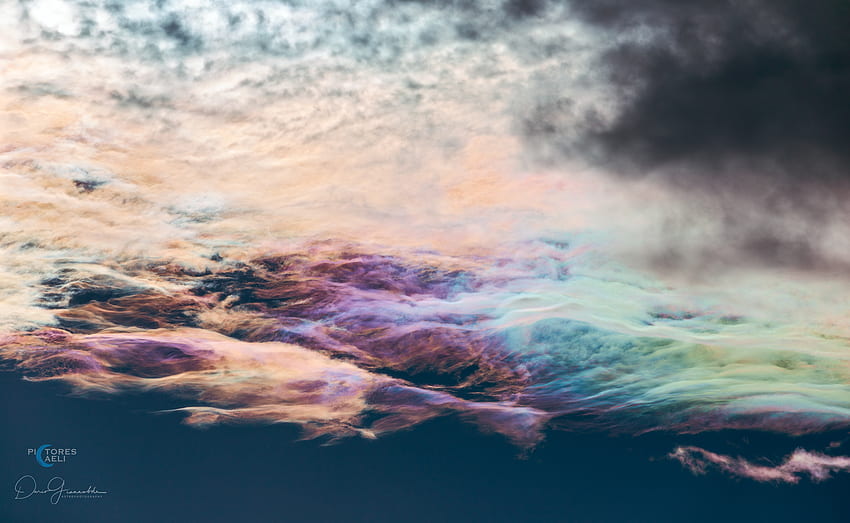Syracuse Üzerindeki Bulut Corona, İtalya - EPOD - USRA'nın bir hizmeti, Cloud Iridescence HD duvar kağıdı