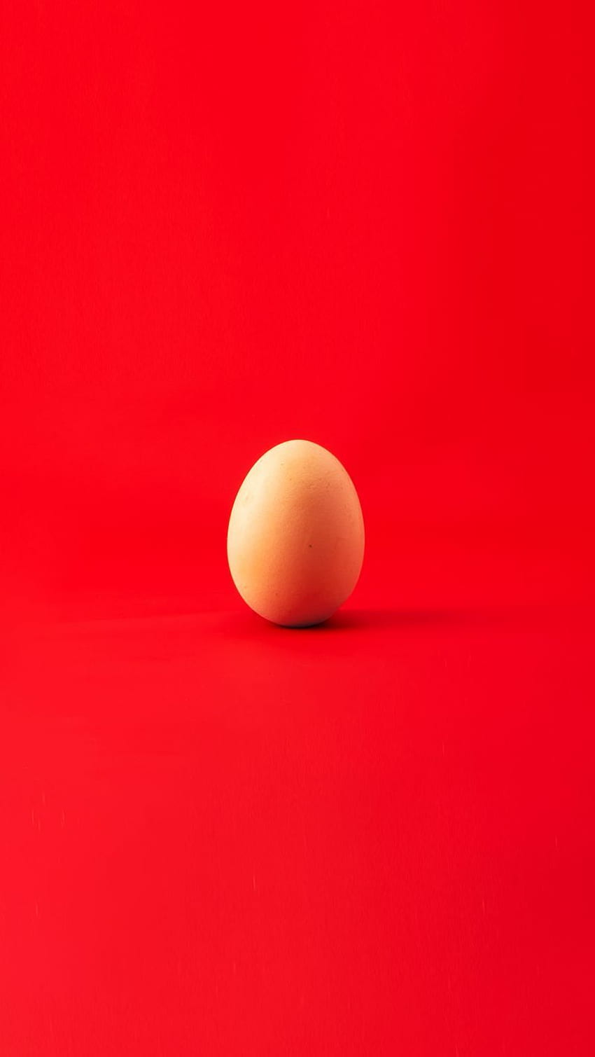 Egg, Chicken Egg, Red, Minimalism Iphone Se 5s 5c 5 For Parallax Background, Minimalist Egg HD phone wallpaper