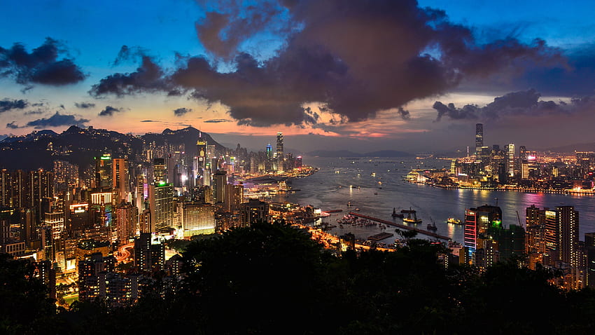 Super Hong Kong Panorama . . Travel HD wallpaper
