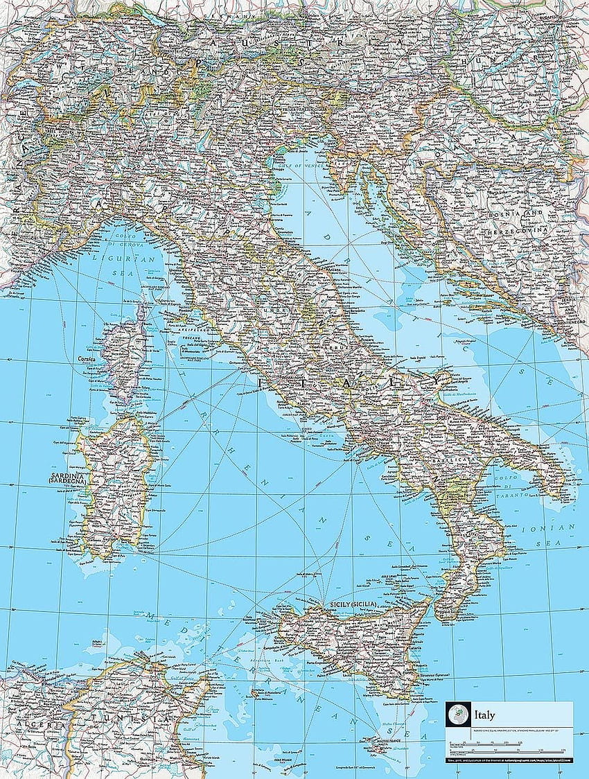 Map Of Italy Wall Mural Self Adhesive Beberapa Ukuran National Geographic Dari Magic Mural Wall Decor Stiker wallpaper ponsel HD