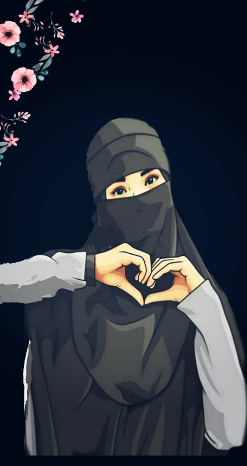 Niqab, Anime Hijab HD phone wallpaper