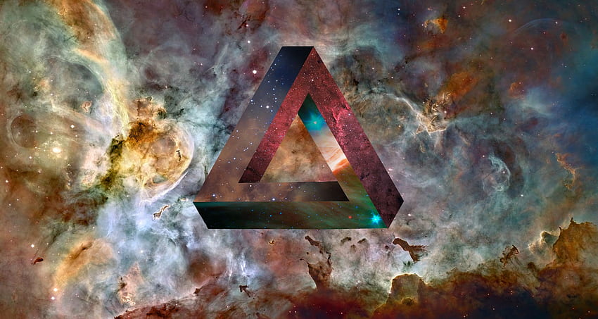 HD wallpaper: triangle space tylercreatesworlds penrose triangle, star -  space