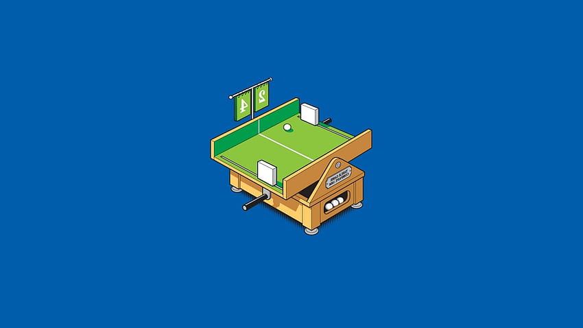 Retro Games Minimalism Ping Pong And Background, Minimalist Gamer HD wallpaper