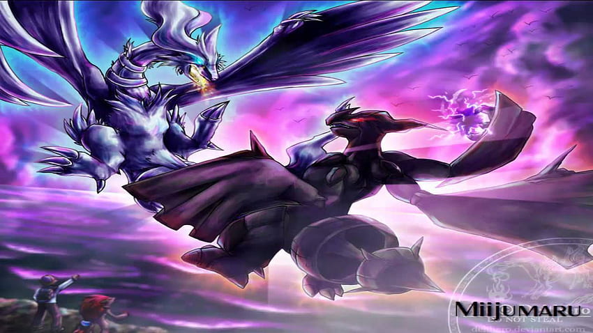 Download Detailed Zekrom And Reshiram Artwork Wallpaper