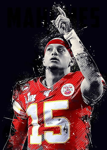 Download Patrick Mahomes Cool Graphic Artwork With Fire Wallpaper   Wallpaperscom