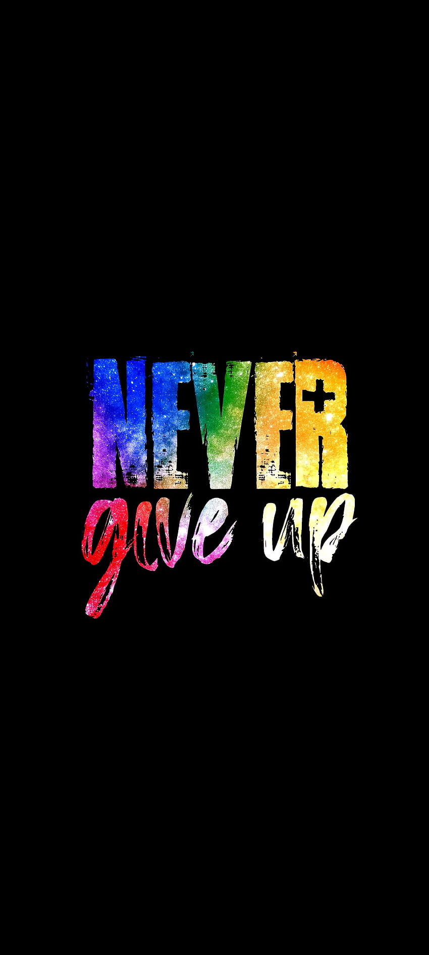 Never Give Up - Amoled, คำพูด, สีดำ, คำ, จิตวิญญาณ, สี, , คำพูด วอลล์เปเปอร์โทรศัพท์ HD