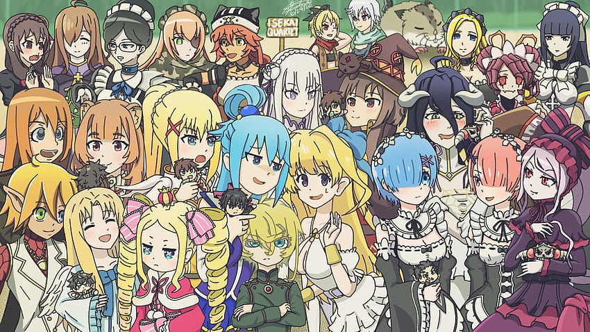 Isekai quartet all female FANART by me.: IsekaiQuartet HD wallpaper Isekai quartet all female FANART by me.: IsekaiQuartet HD wallpaper