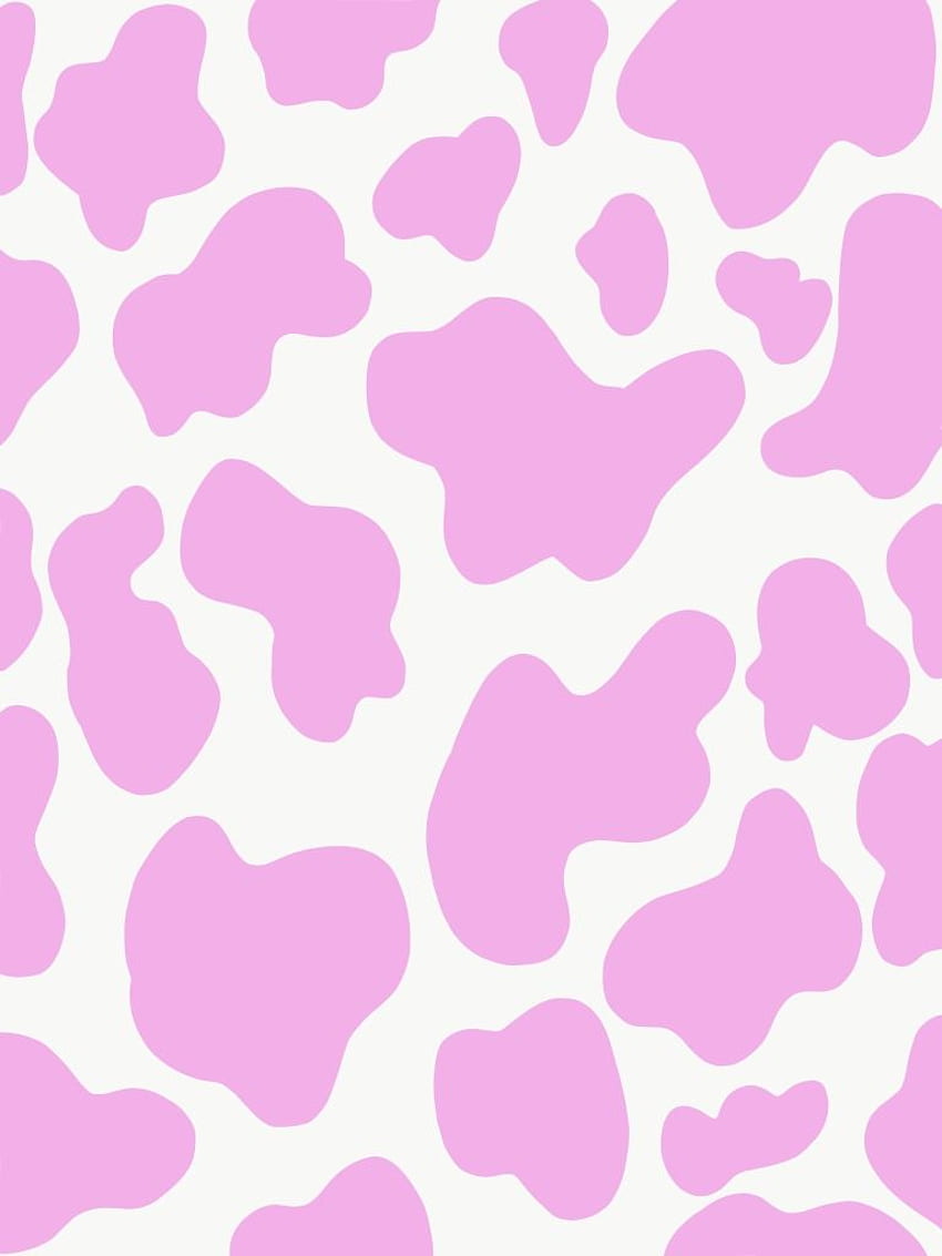 pink cow print . Cow print , iPhone vintage hipster, Pink cartoon HD phone wallpaper