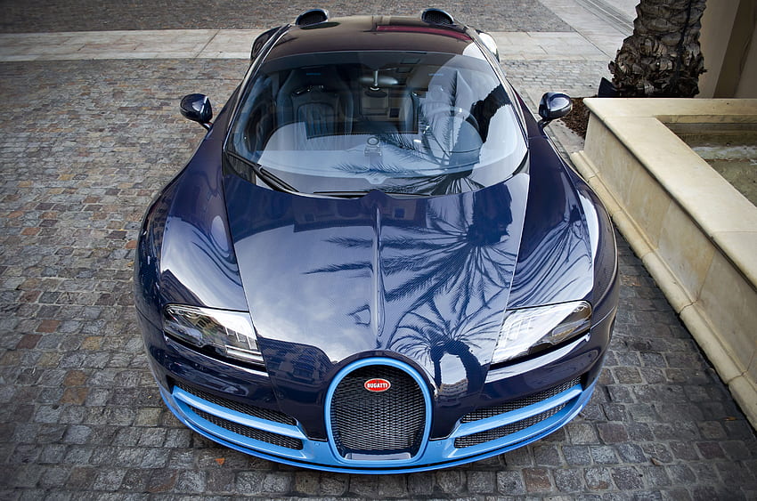 Niebieski Bugatti Veyron Grand Sport Commons, Bugatti Veyron Vitesse Tapeta HD
