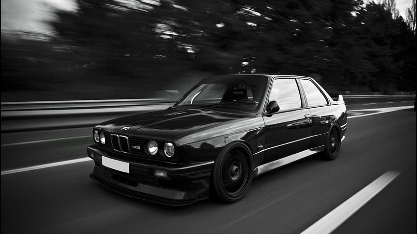 BMW E30 M3, BMW Blanco y Negro fondo de pantalla