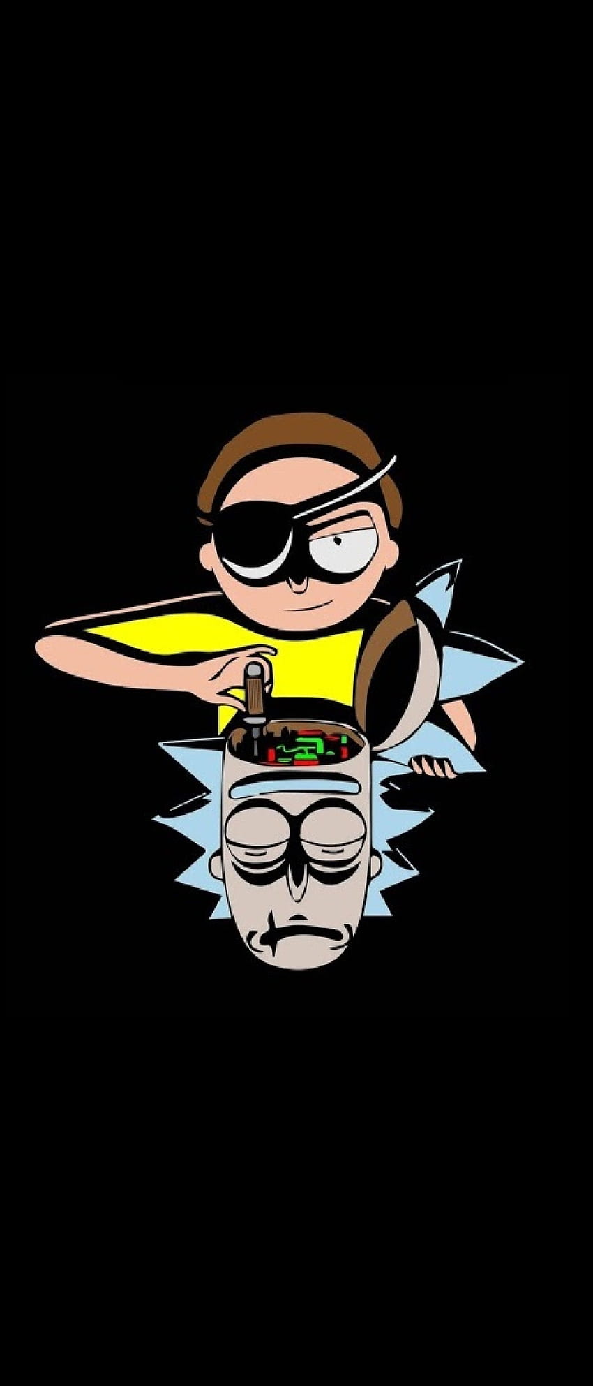 Resolución mínima de Rick y Morty, serie de televisión, y , minimalista de Rick y Morty fondo de pantalla del teléfono