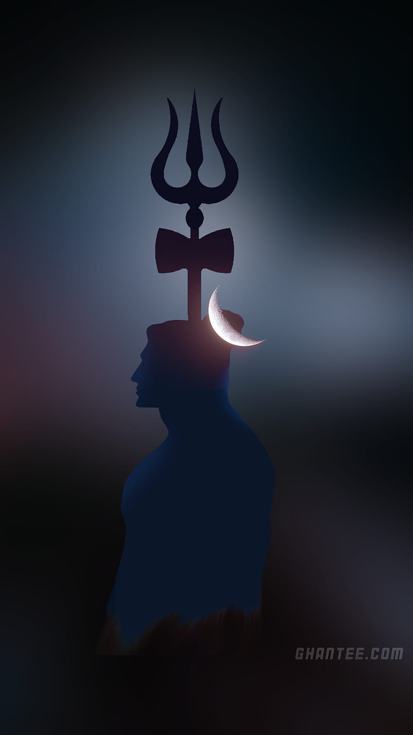 lord shiva para las s de tu móvil – Ghantee, Dark Shiva fondo de pantalla del teléfono