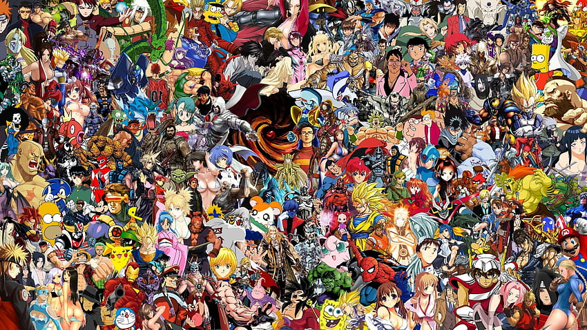 All Anime , All Anime Together HD wallpaper