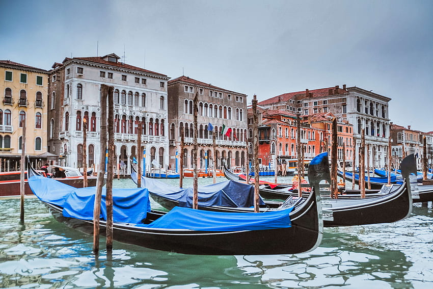 канал, гондола, италия, река, пътуване, венеция, венеция HD тапет