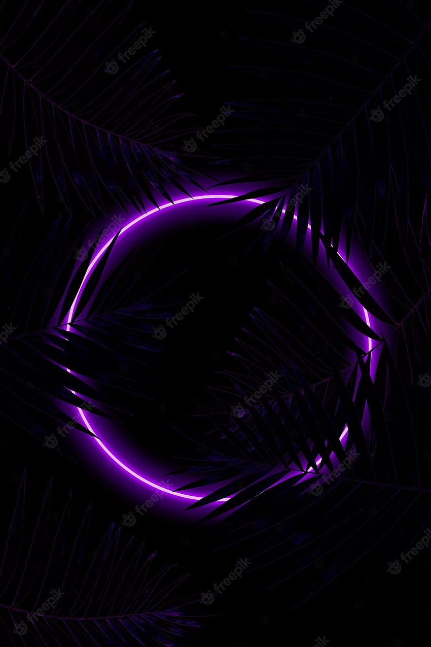 Prime . Cercle lumineux. vague de synthé, vague rétro, esthétique futuriste vaporwave. style néon brillant. horizontale, arrière-plan. dépliant élégant pour publicité, offre, couleurs vives et effet néon fumé, Purple Retro Fond d'écran de téléphone HD
