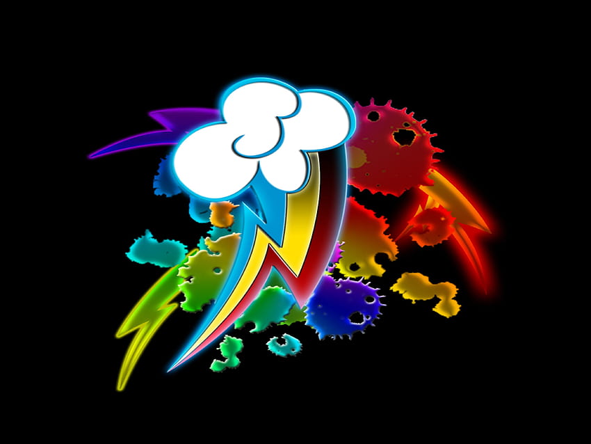 My Little Pony Rainbow Dash Cutie Mark Art - Grafico Sfondo HD