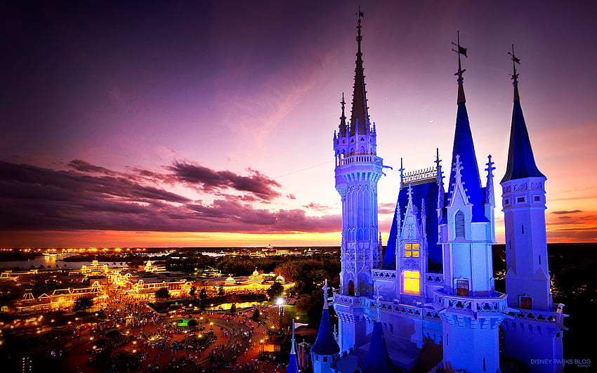 Parques de Disney World. Disney, lindo castillo de Disney fondo de pantalla