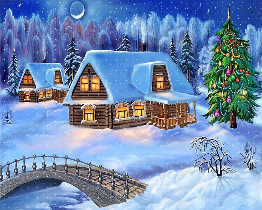 Animated Winter for Computer, Moving Scenes HD wallpaper