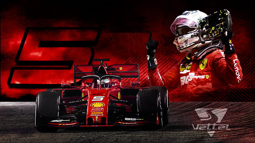 Sebastian Vettel GP Singapuru 2019, Sebastian Vettel F1 Tapeta HD