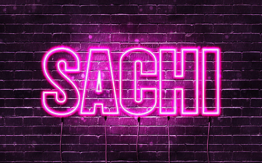 Happy Birtay Sachi, , pink neon lights, Sachi name, creative, Sachi Happy Birtay, Sachi Birtay, popular japanese female names, with Sachi name, Sachi HD wallpaper