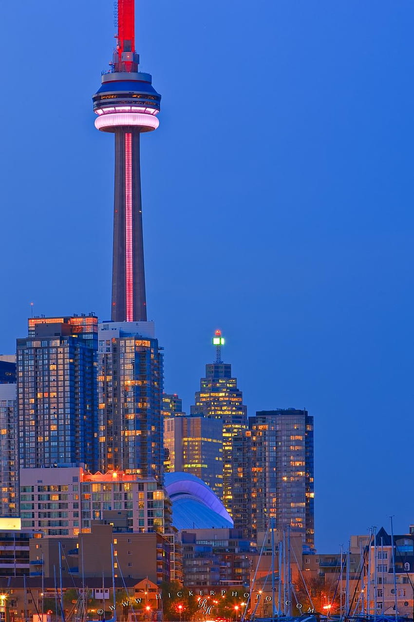 latar belakang: Skyline Gedung Bertingkat Tinggi, Menara CN wallpaper ponsel HD