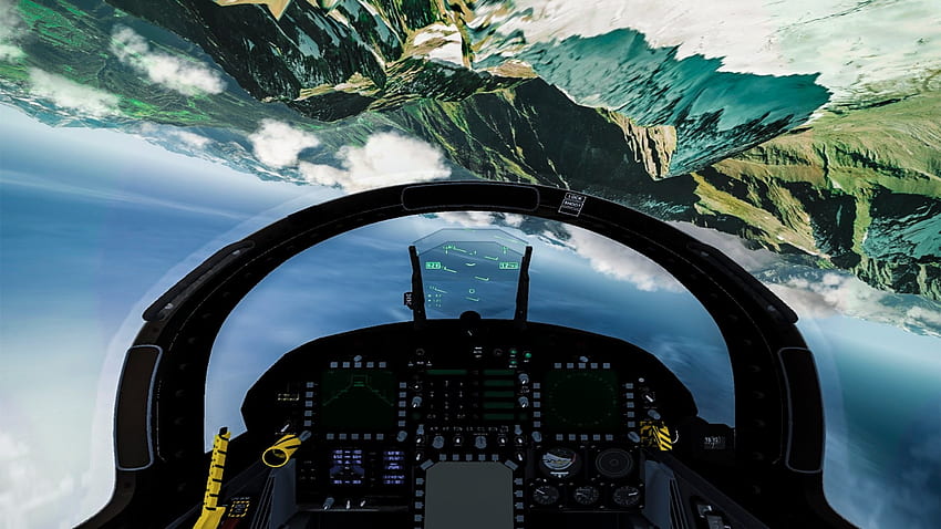 Extreme Flying F-18 Fighter Jet através das montanhas (visão do cockpit) - YouTube papel de parede HD