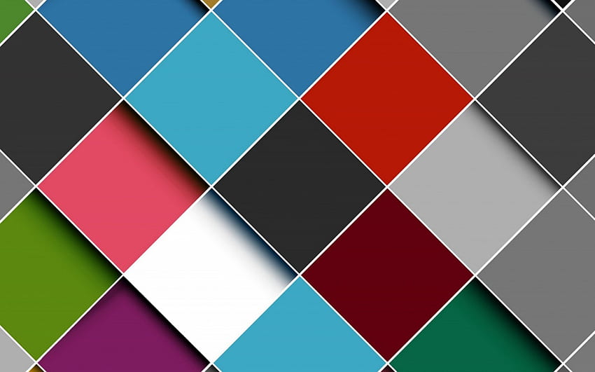 Texture, blue, colorful, white, squares, grey, pink, abstract, red HD wallpaper