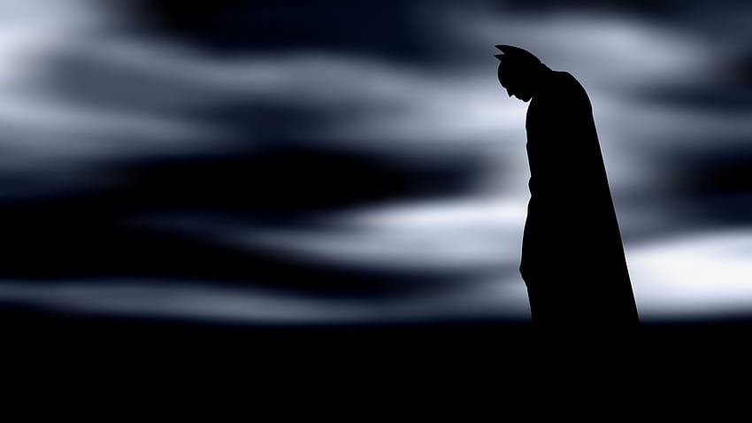 batman silhouette High Quality , High Definition, Sad Batman HD wallpaper