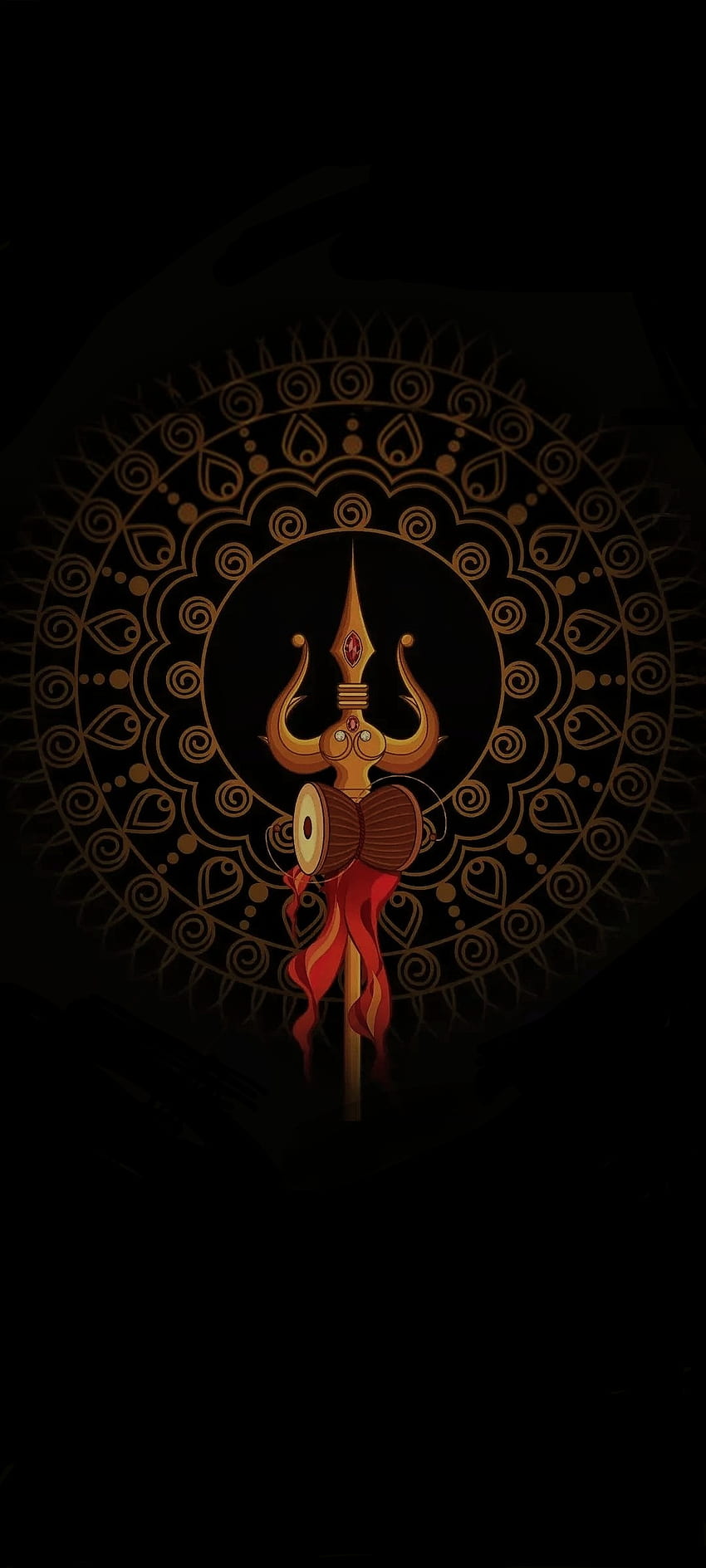 Shiva Trishul, symbole, art, dieu Fond d'écran de téléphone HD