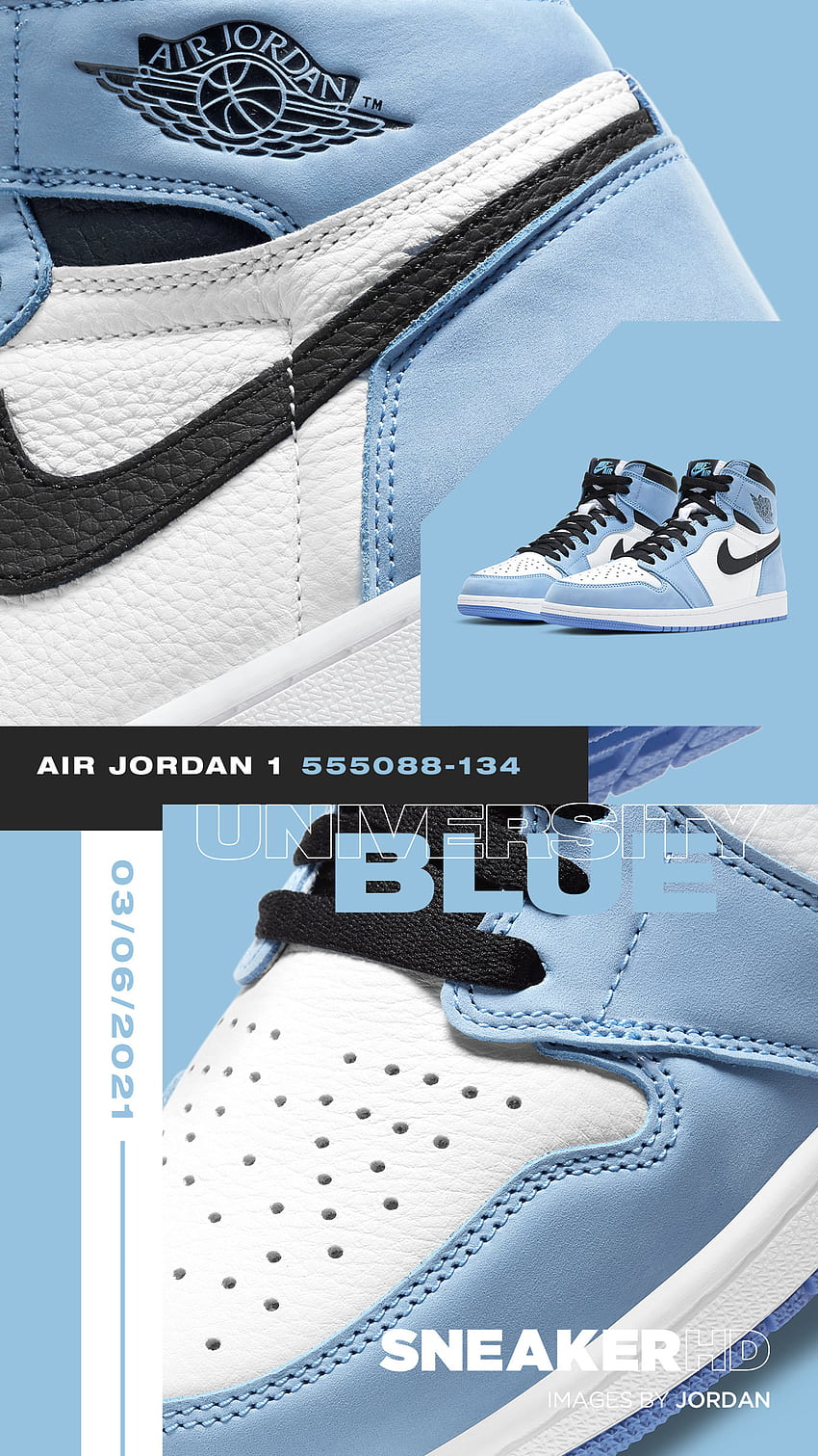 Download A Nike Air Jordan 1 Is Shown On A Red Blue And White Background  Wallpaper  Wallpaperscom