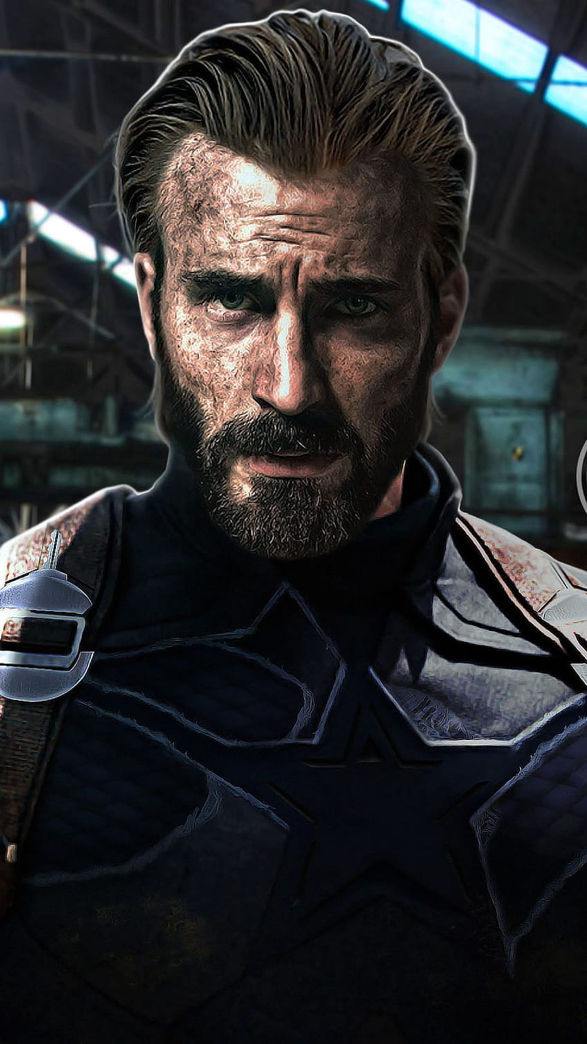 Captain America Beard Look in Infinity War Samsung Galaxy S6, S7, Google Pixel XL, Nexus 6, 6P, LG G5, Filme, und Hintergrund HD-Handy-Hintergrundbild