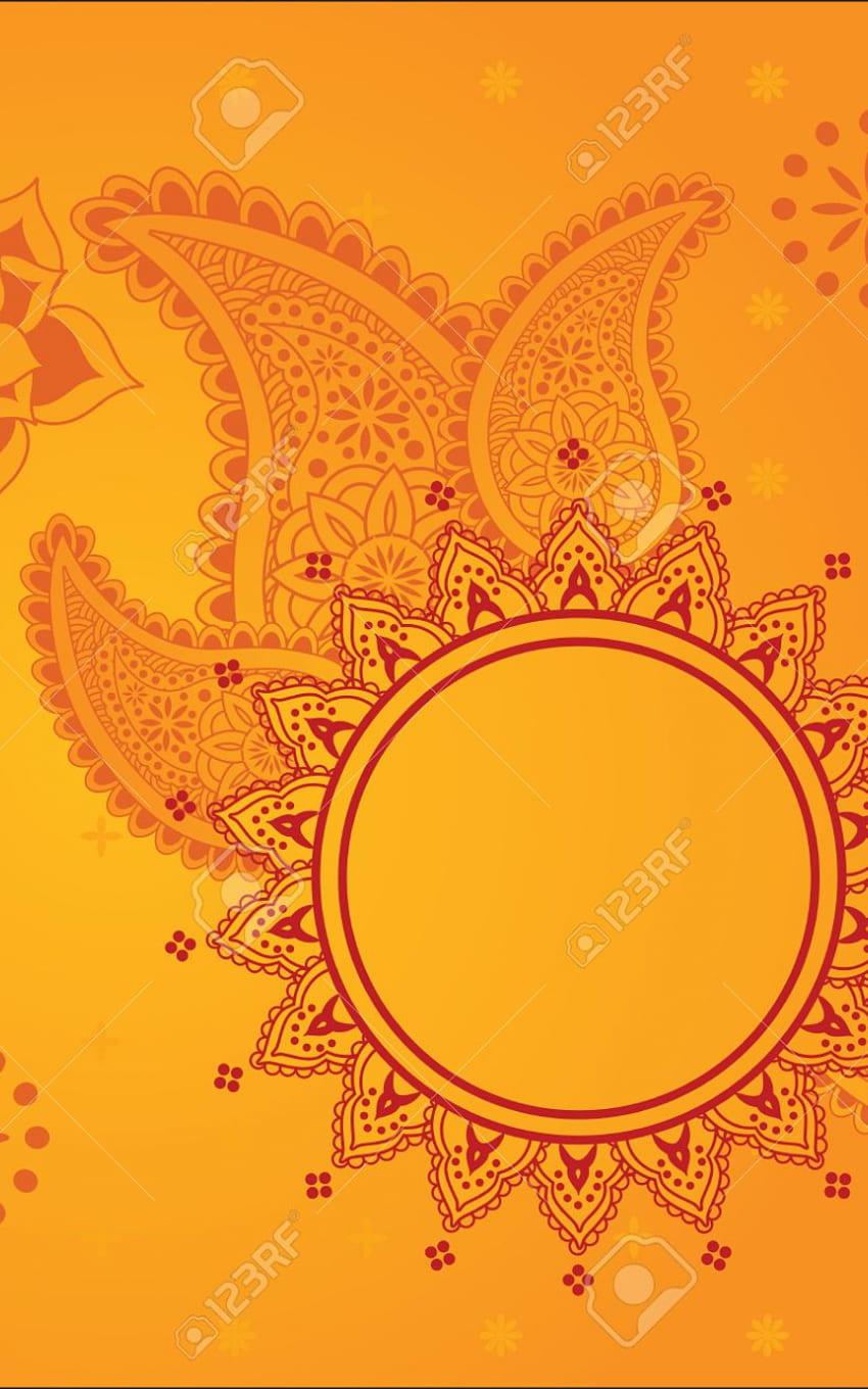 Desktop   Traditional Yellow Indian Henna Design Background With Space For Your Mobile Tablet Explore Traditional Background Traditional Background Traditional Traditional English Indian Aesthetic 