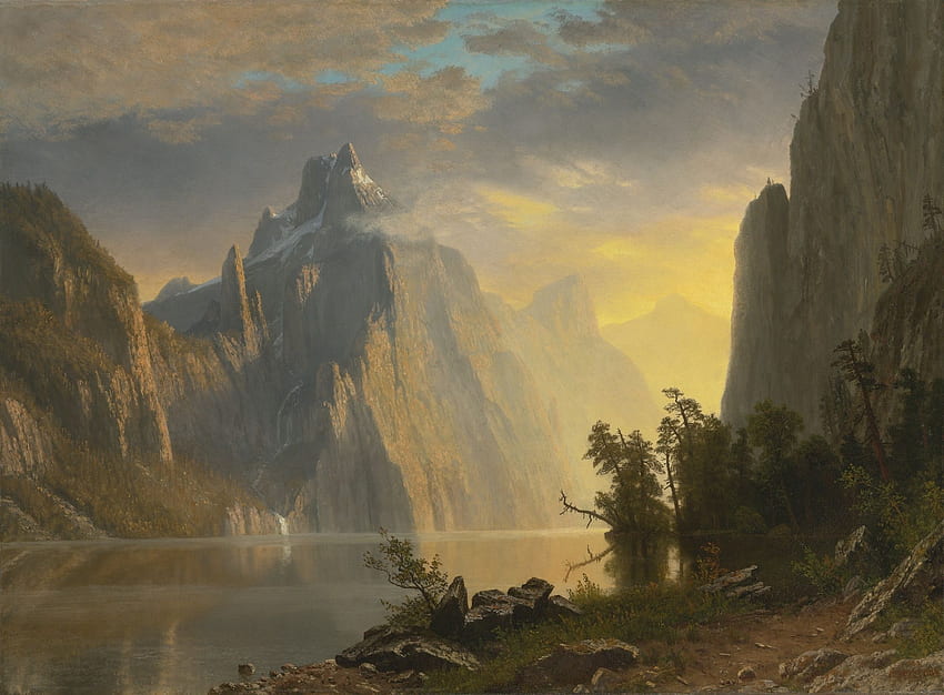 Albert Bierstadt Lake Sierra Nevada Klasik Sanat Klasik Sanat - Çözünürlük: HD duvar kağıdı