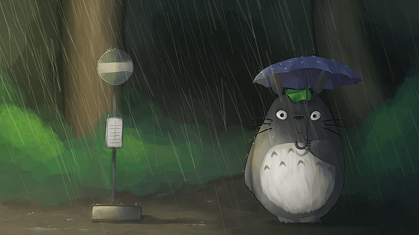 My Neighbor Totoro - Waiting for the bus, Totoro Bus Stop HD wallpaper ...