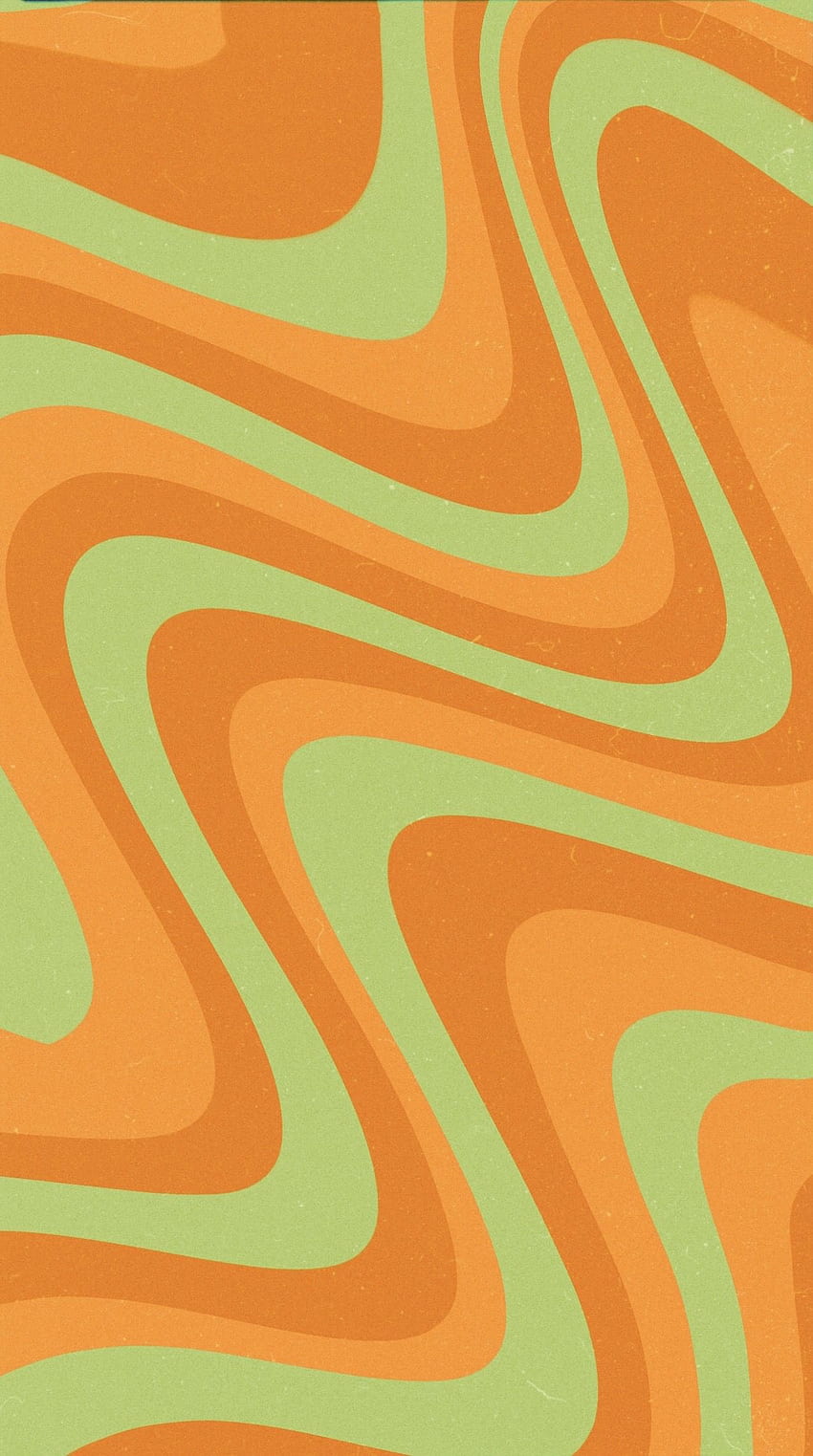 Felicity über 《 Ästhetik 》. Orangefarbener Hintergrund, Retro, grüne Ästhetik HD-Handy-Hintergrundbild