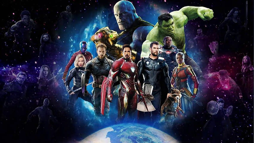Avengers : Fin de partie. Affiches de cinéma et . Thor, Hulk, Tony, Thanos Fond d'écran HD
