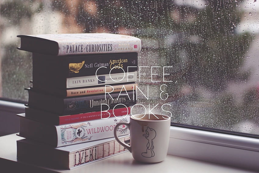 コーヒーと雨と本☕️。 雨とコーヒー、コーヒーと本、ティークラブ 高画質の壁紙
