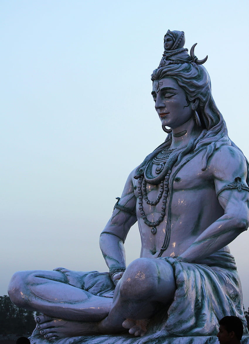 Posąg Shivy w Rishikesh. Pan Śiwa, posąg Śiwy Tapeta na telefon HD