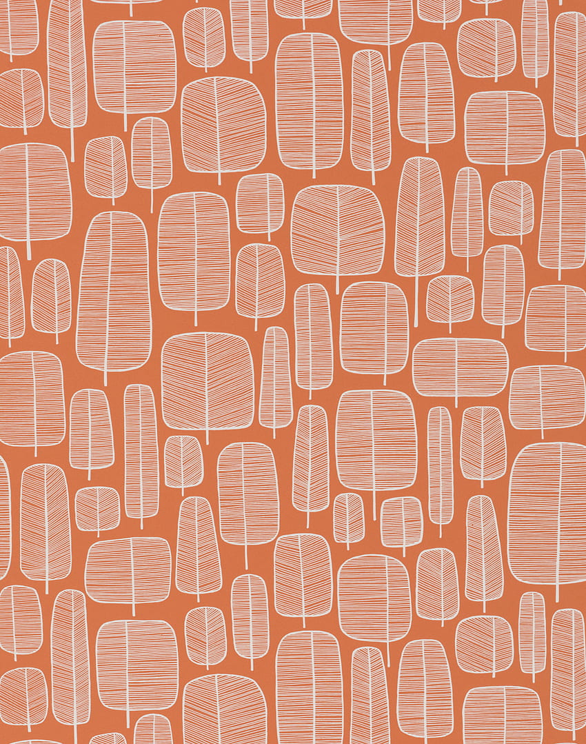 Kleine Bäume, gebranntes Orange - Probe. Orange, Baum, orange Ästhetik HD-Handy-Hintergrundbild