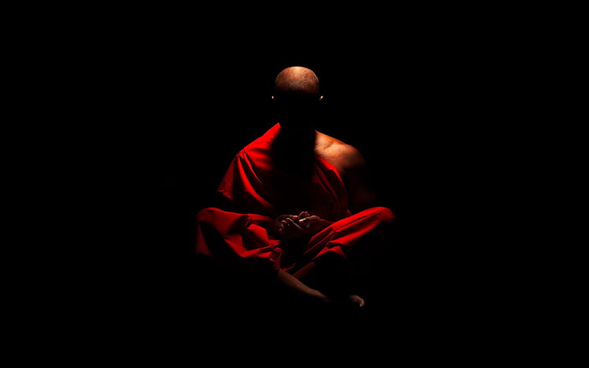 Spiritual Black Background Meditation Men Simple Background Buddhism - WallDevil, Spiritual Meditation HD wallpaper