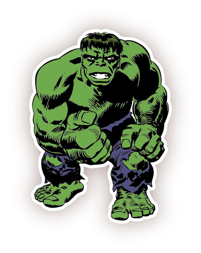 L'incredibile decalcomania dell'autoadesivo del fumetto di Hulk in linea Sfondo del telefono HD