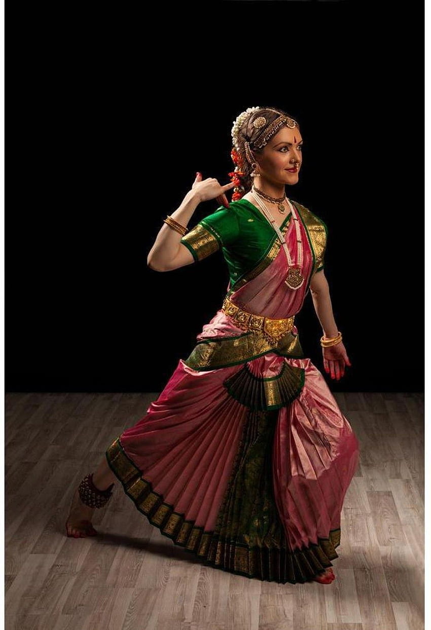 Indyjski taniec klasyczny Bharatanatyam plakat premium na płótnie Tapeta na telefon HD
