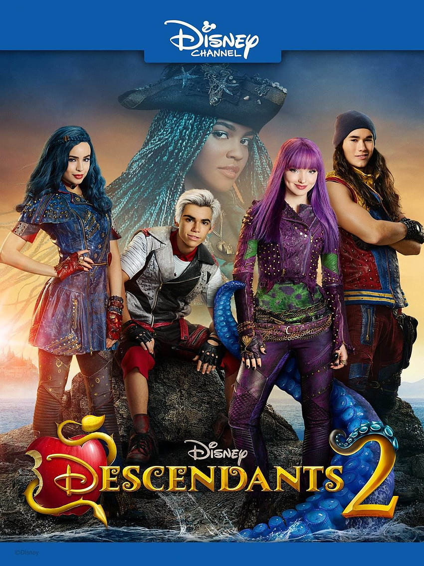 Disney Channel Descendants 2 Mal, Evie, Jay, Carlos De Vil and Uma Edible Cake Topper ABPID00055V1 HD phone wallpaper
